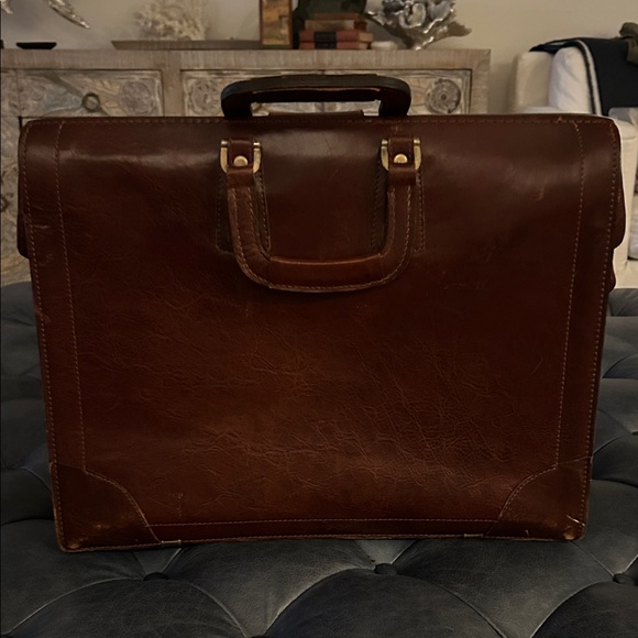 Vintage Renwick doctor/attorney, Elegant Brown Leather Briefcase. Super Cool - Picture 7 of 13